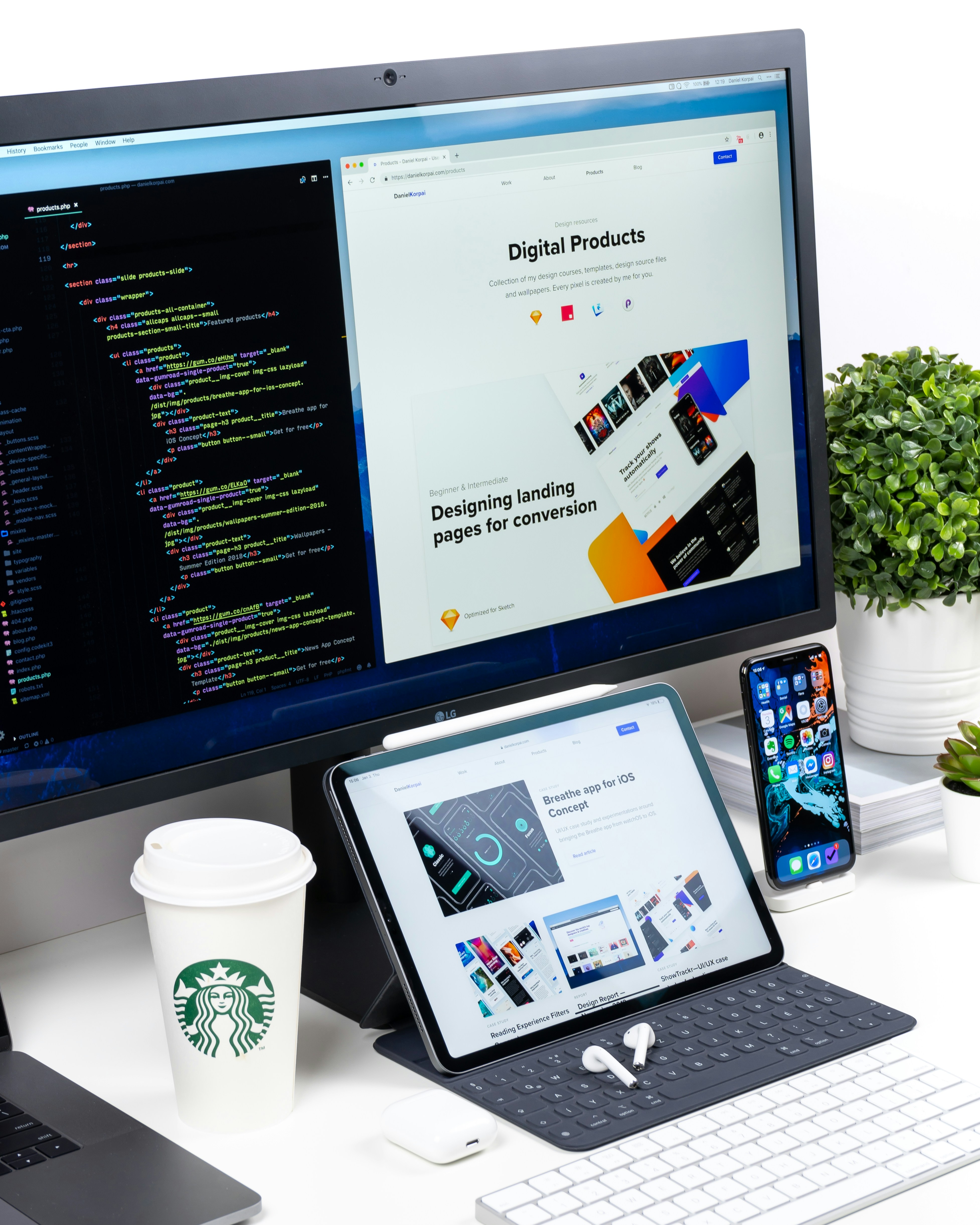 Modern website design and UI showcase